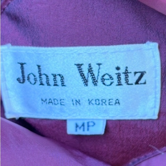 Vintage John Weitz Down Puffer Cocoon Coat with Hood Purple Teal & Blue Size MP - Picture 14 of 16